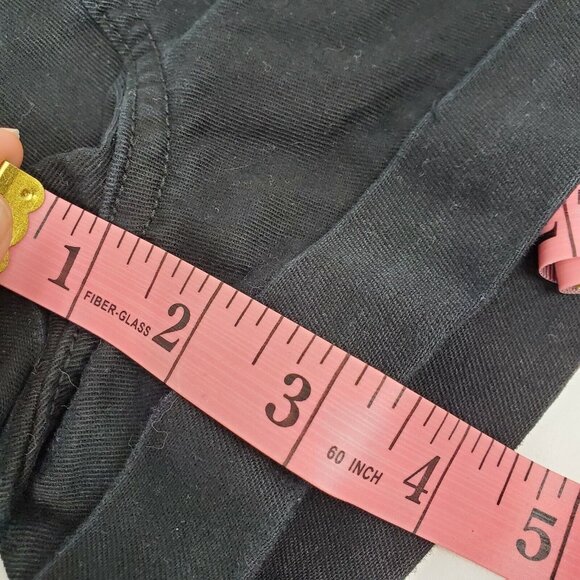 H&M Womens Black Jean Shorts Denim Cuffed Size US 12 - Picture 10 of 12